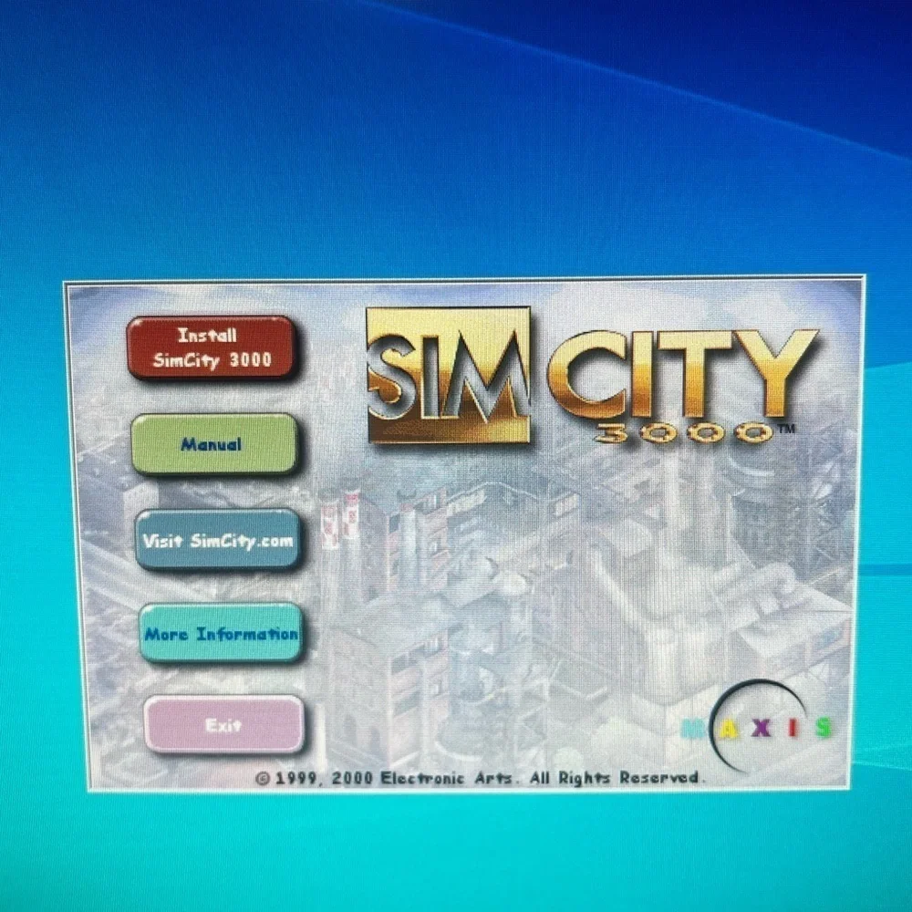 2000 Sim City 3000 Vintage PC CD-ROM Game for Windows 95/98